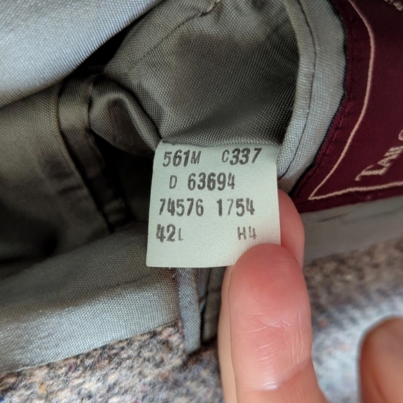 Tailored Classics by Levi Strauss 80's Vintage Tweed Wool Blazer Jacket Gray 42L - Picture 9 of 15